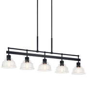Kichler 52404BK Five Light Linear Chandelier, Black (3)