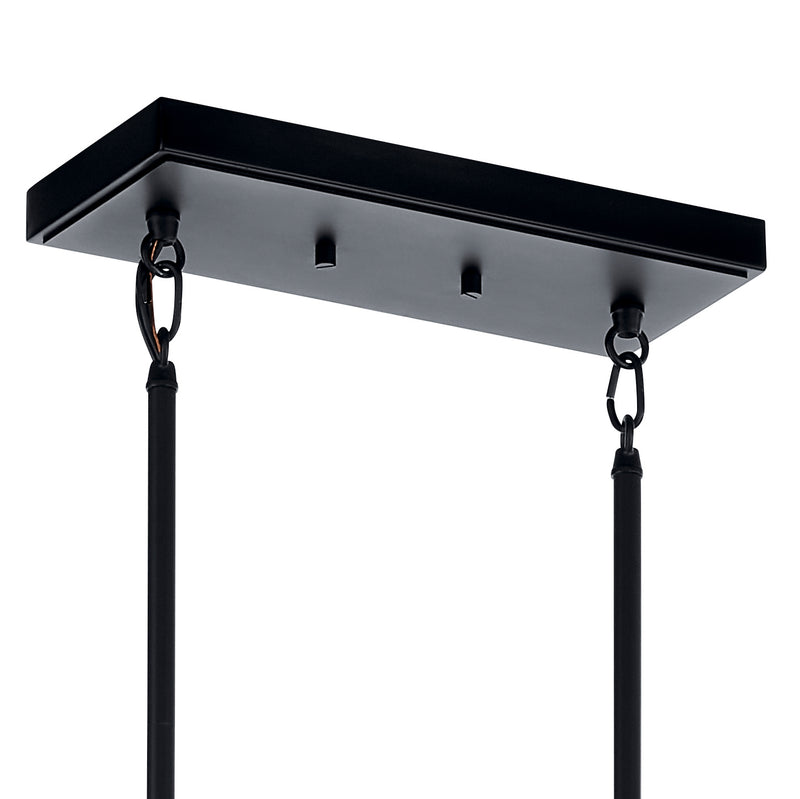Kichler 52404BK Five Light Linear Chandelier, Black (4)