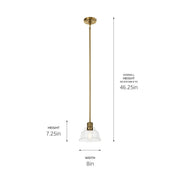 Kichler 52405BNB One Light Mini Pendant, Brushed Brass (5)