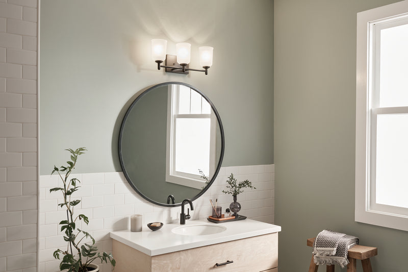 Kichler 45574BK Three Light Bath, Black (4)