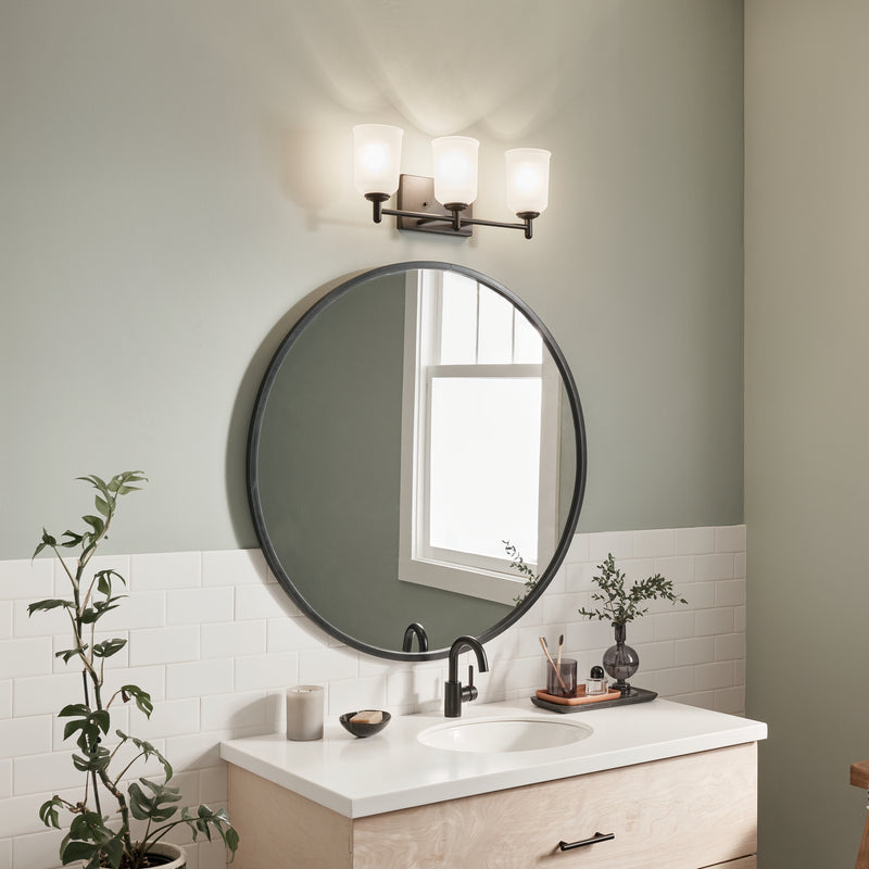Kichler 45574BK Three Light Bath, Black (5)