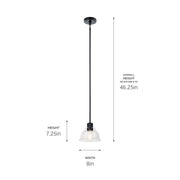 Kichler 52405BK One Light Mini Pendant, Black (5)