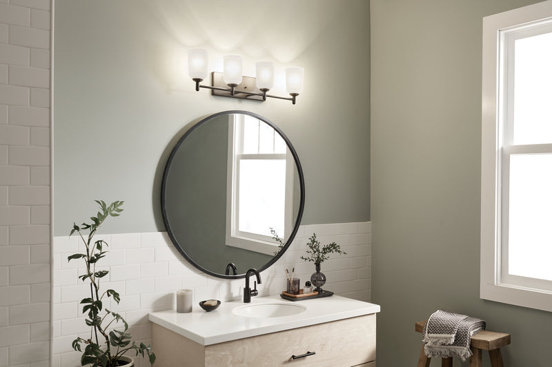 Kichler 45575BK Four Light Bath, Black (4)