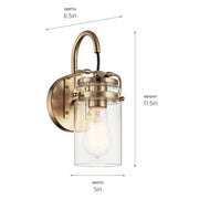 Kichler 45576CPZ One Light Wall Sconce, Champagne Bronze (5)