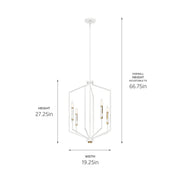 Kichler 52351WH Four Light Foyer Pendant, White (5)