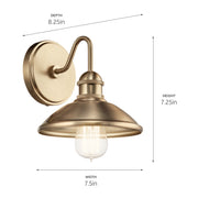 Kichler 45943CPZ One Light Wall Sconce, Champagne Bronze (5)