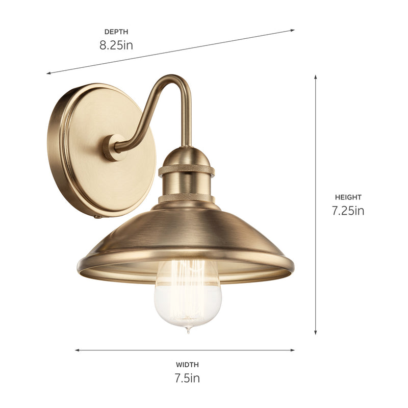 Kichler 45943CPZ One Light Wall Sconce, Champagne Bronze (5)