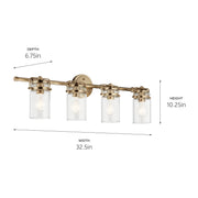 Kichler 45690CPZ Four Light Bath, Champagne Bronze (5)
