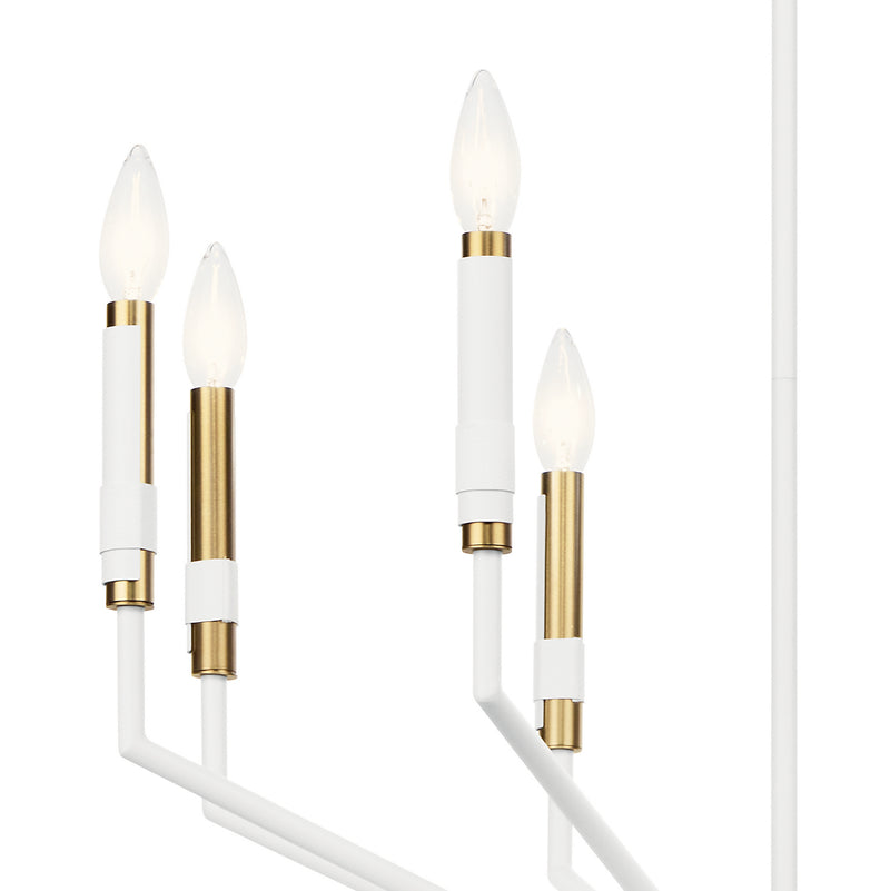 Kichler 52349WH Eight Light Chandelier, White (4)