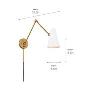 Kichler 52486NBRW One Light Wall Sconce, Natural Brass (5)