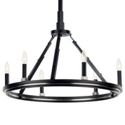 Kichler 52420BK Six Light Chandelier, Black (2)