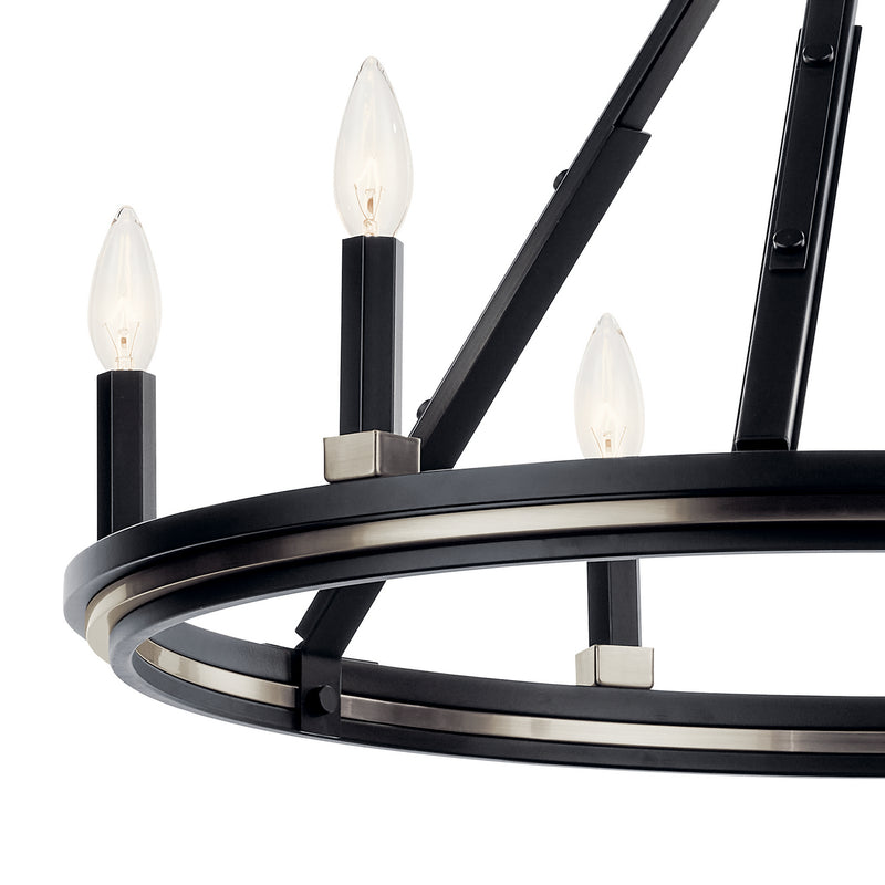 Kichler 52420BK Six Light Chandelier, Black (4)