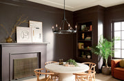 Kichler 52420BK Six Light Chandelier, Black (6)