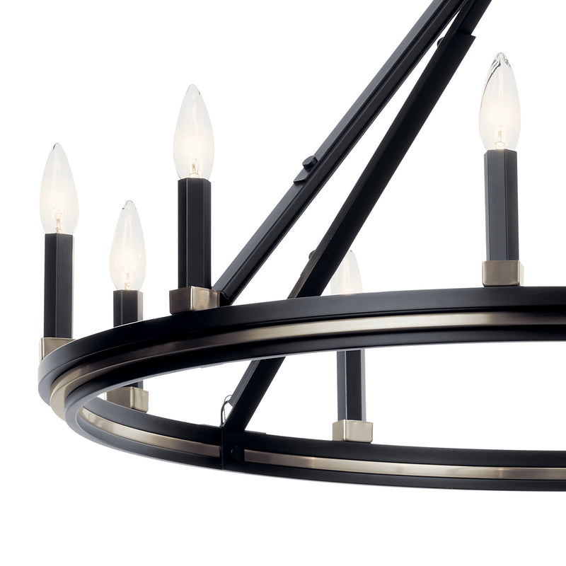 Kichler 52421BK Ten Light Chandelier, Black (4)