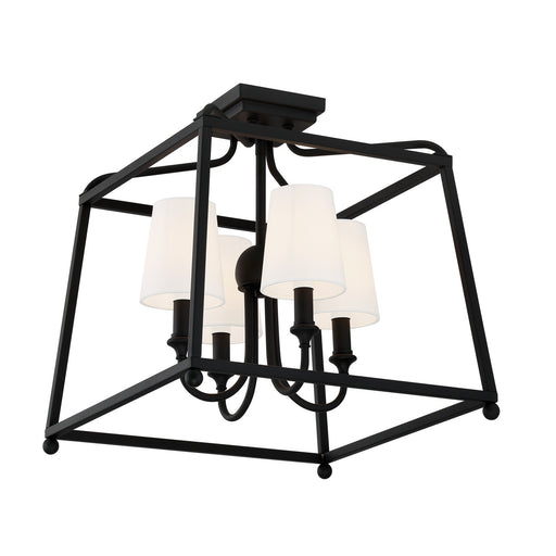 Crystorama 2243-BF Sylvan Four Light Semi Flush Mount Black Forged Alternate Image.jpg