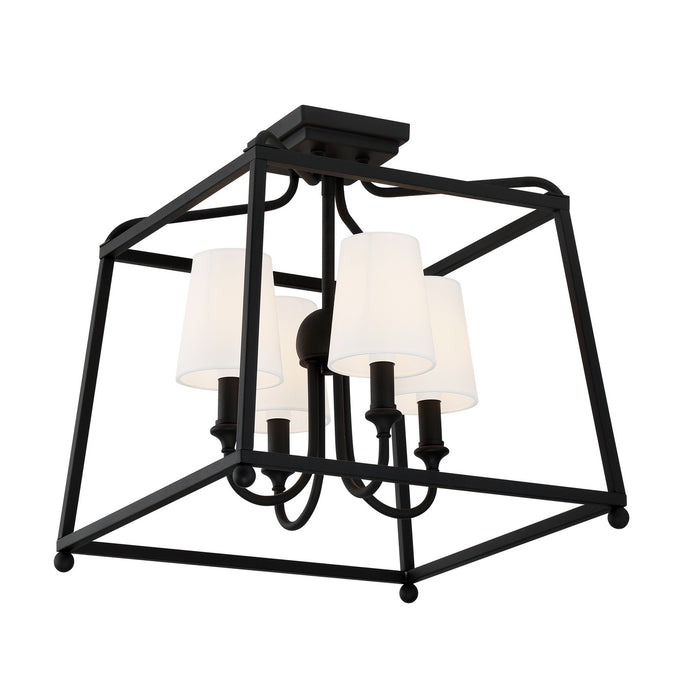 Crystorama 2243-BF Sylvan Four Light Semi Flush Mount Black Forged Alternate Image.jpg