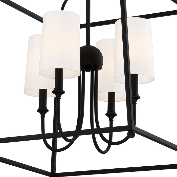 Crystorama 2244-BF Sylvan Four Light Chandelier Black Forged Alternate Image 4.jpg