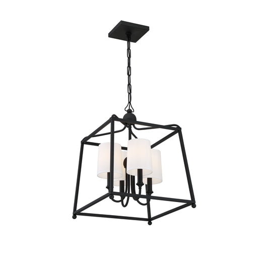 Crystorama 2245-BF Sylvan Four Light Chandelier Black Forged Alternate Image.jpg