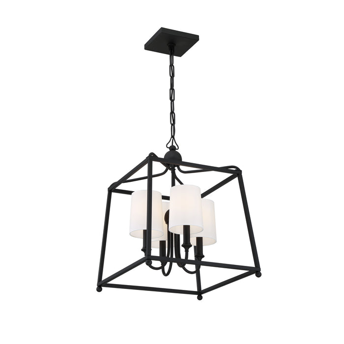 Crystorama 2245-BF Sylvan Four Light Chandelier Black Forged Alternate Image.jpg