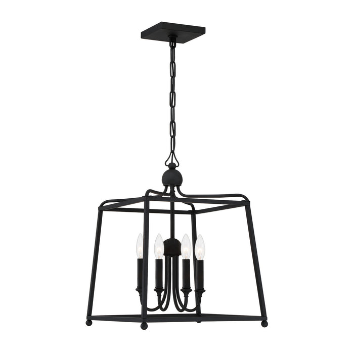 Crystorama 2245-BF Sylvan Four Light Chandelier Black Forged Alternate Image 2.jpg