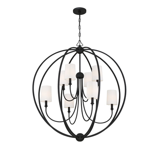 Crystorama 2246-BF Sylvan Eight Light Chandelier Black Forged Alternate Image.jpg