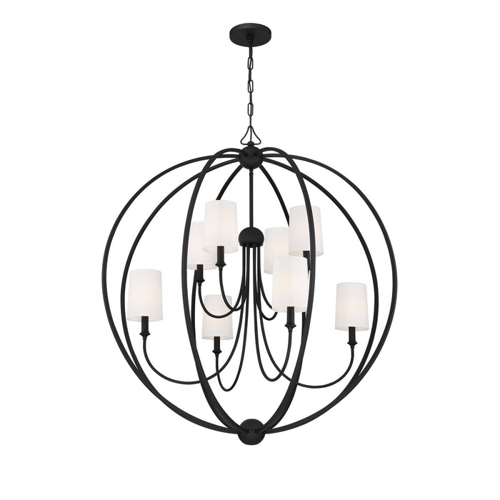 Crystorama 2246-BF Sylvan Eight Light Chandelier Black Forged Alternate Image.jpg