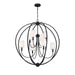 Crystorama 2246-BF Sylvan Eight Light Chandelier Black Forged Alternate Image.jpg