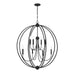 Crystorama 2246-BF Sylvan Eight Light Chandelier Black Forged Alternate Image 2.jpg