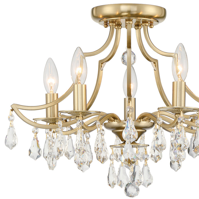 Crystorama 5930-VG-CL-MWP Cedar Five Light Semi Flush Mount Vibrant Gold Alternate Image 2.jpg