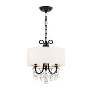 Crystorama 6623-MK-CL-MWP Othello Three Light Mini Chandelier Matte Black Alternate Image.jpg