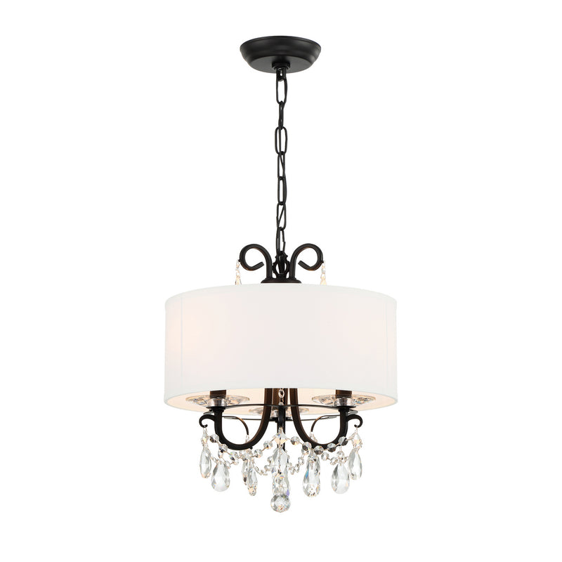 Crystorama 6623-MK-CL-MWP Othello Three Light Mini Chandelier Matte Black Alternate Image.jpg