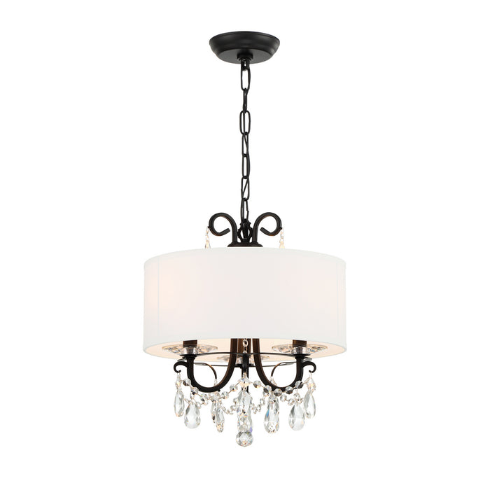 Crystorama 6623-MK-CL-MWP Othello Three Light Mini Chandelier Matte Black Alternate Image.jpg