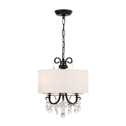 Crystorama 6623-MK-CL-MWP Othello Three Light Mini Chandelier Matte Black Alternate Image 2.jpg
