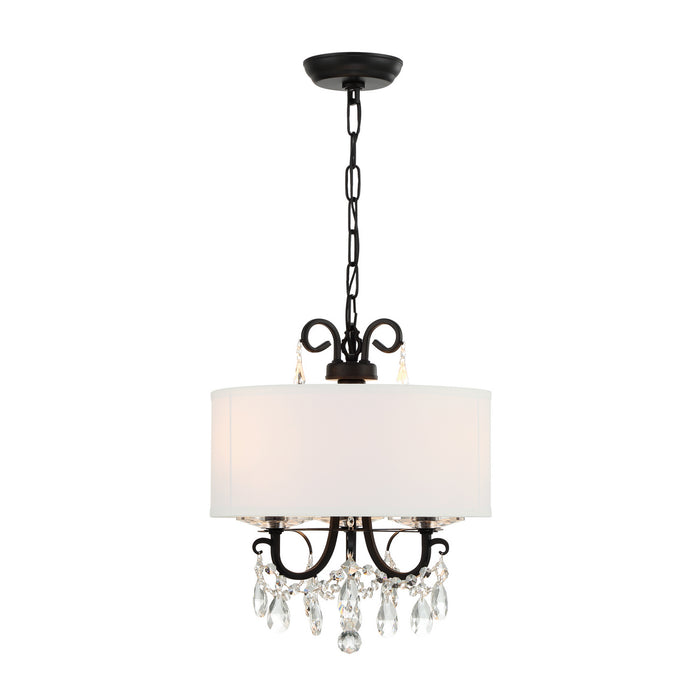 Crystorama 6623-MK-CL-MWP Othello Three Light Mini Chandelier Matte Black Alternate Image 2.jpg