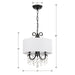 Crystorama 6623-MK-CL-MWP Othello Three Light Mini Chandelier Matte Black Alternate Image 4.jpg