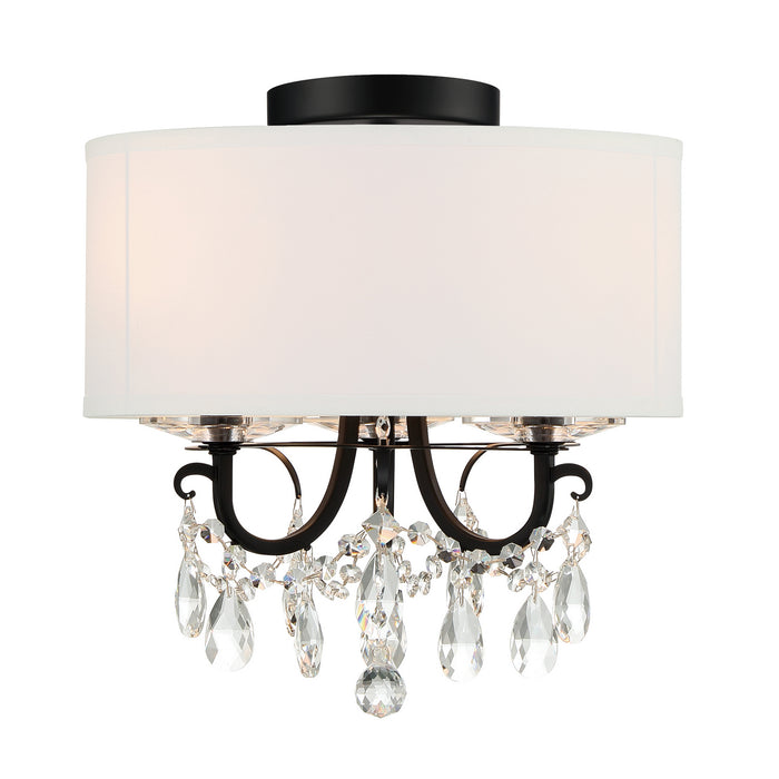 Crystorama 6623-MK-CL-MWP_CEILING Othello Three Light Semi Flush Mount Matte Black Alternate Image 2.jpg