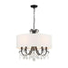 Crystorama 6625-MK-CL-MWP Othello Five Light Chandelier Matte Black Alternate Image.jpg