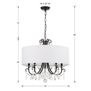 Crystorama 6625-MK-CL-MWP Othello Five Light Chandelier Matte Black Alternate Image 4.jpg
