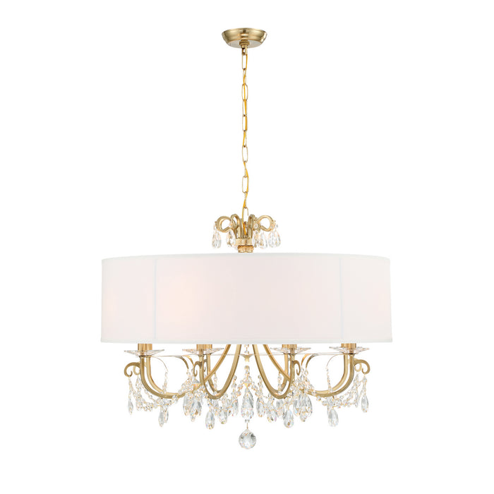 Crystorama 6628-VG-CL-MWP Othello Eight Light Chandelier Vibrant Gold Alternate Image 2.jpg