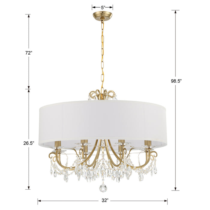 Crystorama 6628-VG-CL-MWP Othello Eight Light Chandelier Vibrant Gold Alternate Image 4.jpg