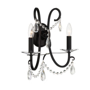 Crystorama 6822-MK-CL-MWP Othello Two Light Wall Sconce Matte Black Alternate Image 2.jpg