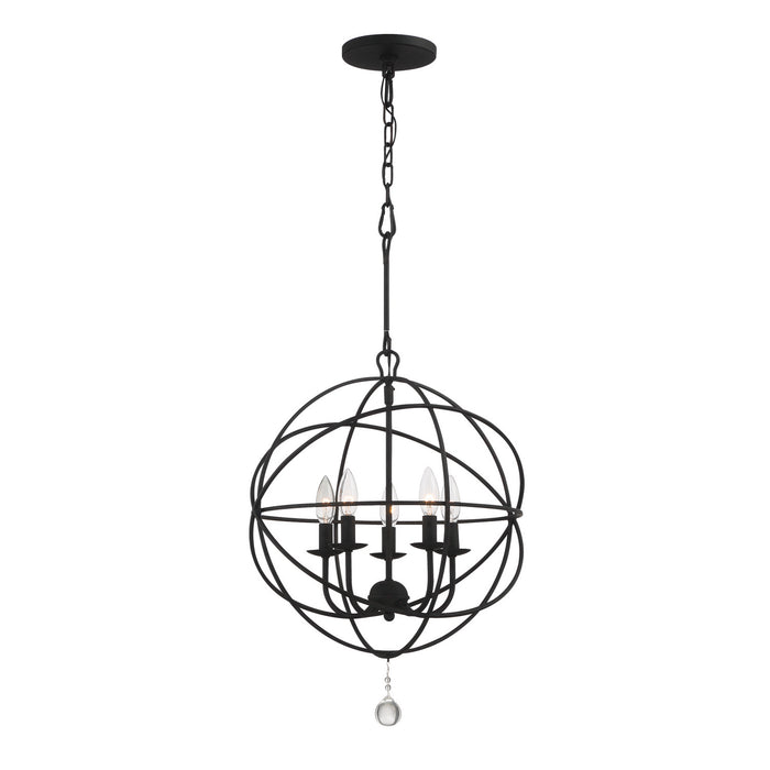 Crystorama 9224-BK Solaris Five Light Mini Chandelier Black Alternate Image.jpg