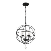 Crystorama 9224-BK Solaris Five Light Mini Chandelier Black Alternate Image 2.jpg