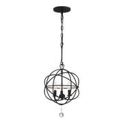 Crystorama 9225-BK Solaris Three Light Mini Chandelier Black Alternate Image.jpg