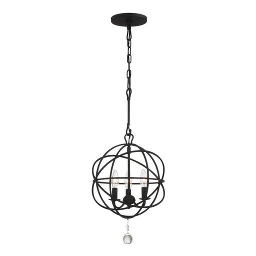 Crystorama 9225-BK Solaris Three Light Mini Chandelier Black Alternate Image.jpg