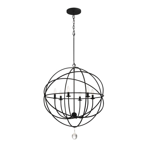 Crystorama 9226-BK Solaris Six Light Chandelier Black Alternate Image.jpg