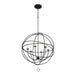 Crystorama 9226-BK Solaris Six Light Chandelier Black Alternate Image 2.jpg