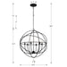Crystorama 9226-BK Solaris Six Light Chandelier Black Alternate Image 4.jpg