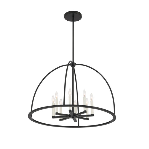 Crystorama ABB-3008-BK Abbott Eight Light Chandelier Black Alternate Image.jpg