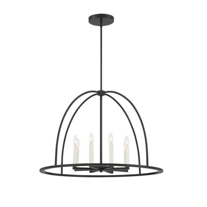Crystorama ABB-3008-BK Abbott Eight Light Chandelier Black Alternate Image 2.jpg